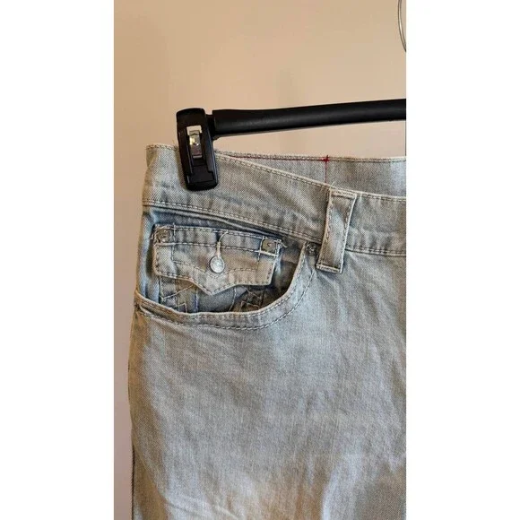 True Religion Men’s Ricky Big T Straight Jeans 34 $199 NWT - Picture 7 of 9